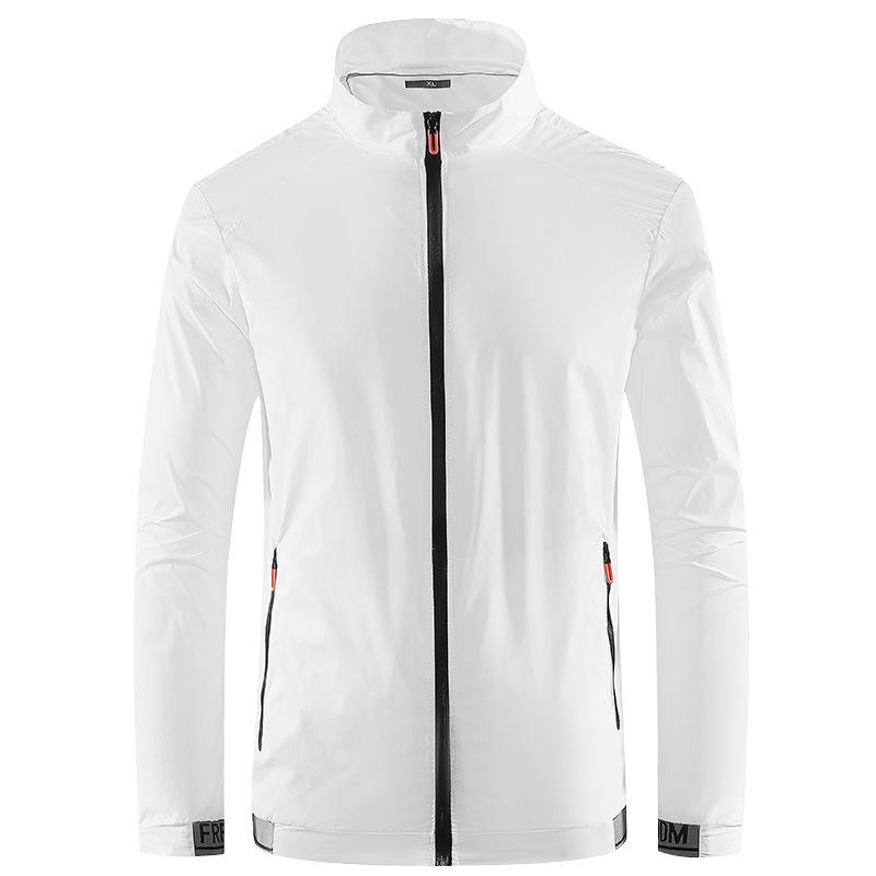 Men's Quick-Dry Ice Silk Sun Protection Jacket - Summer Lightweight Stand Collar Sports Top