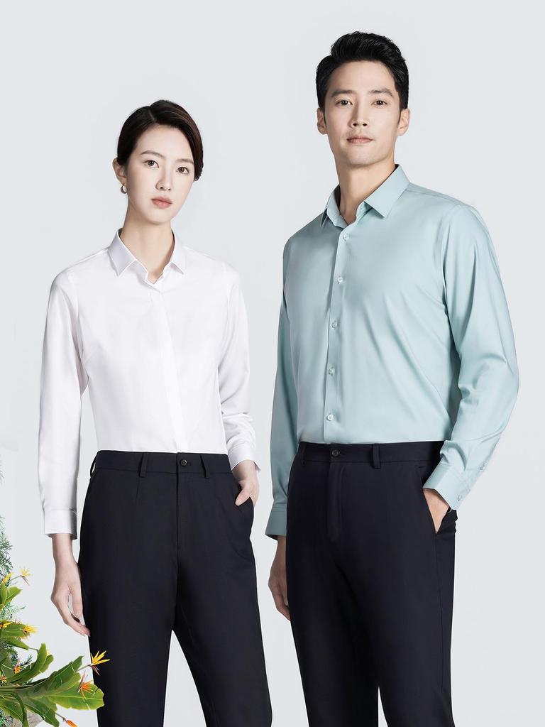 Men's High-End Mulberry Silk Long-Sleeve Casual Shirt - Autumn Tencel Drape, Non-Iron