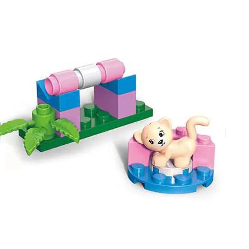 2 IN 1 SLUBAN Girl Royal Carriage Wagon Model Building Blocks Enlighten Action Figure Toys For Children