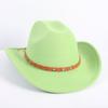 Popular European and American fashion OL style one-word cowboy hat men's and women's high-end top hat jazz hat felt hat