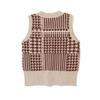 Makeuaenlona W Gn Hound Pattern Knit Vest Lr3Iv04F