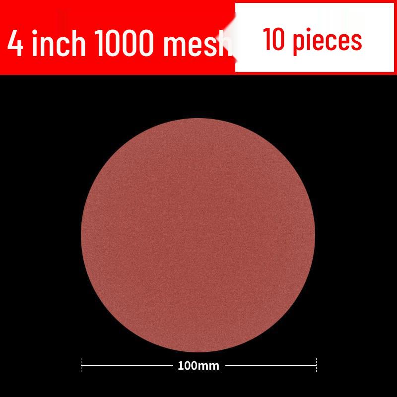 4" Sandpaper Flocking Woodworking Polisher with Self-Adhesive Hook & Loop Angle Grinder Sanding Discs