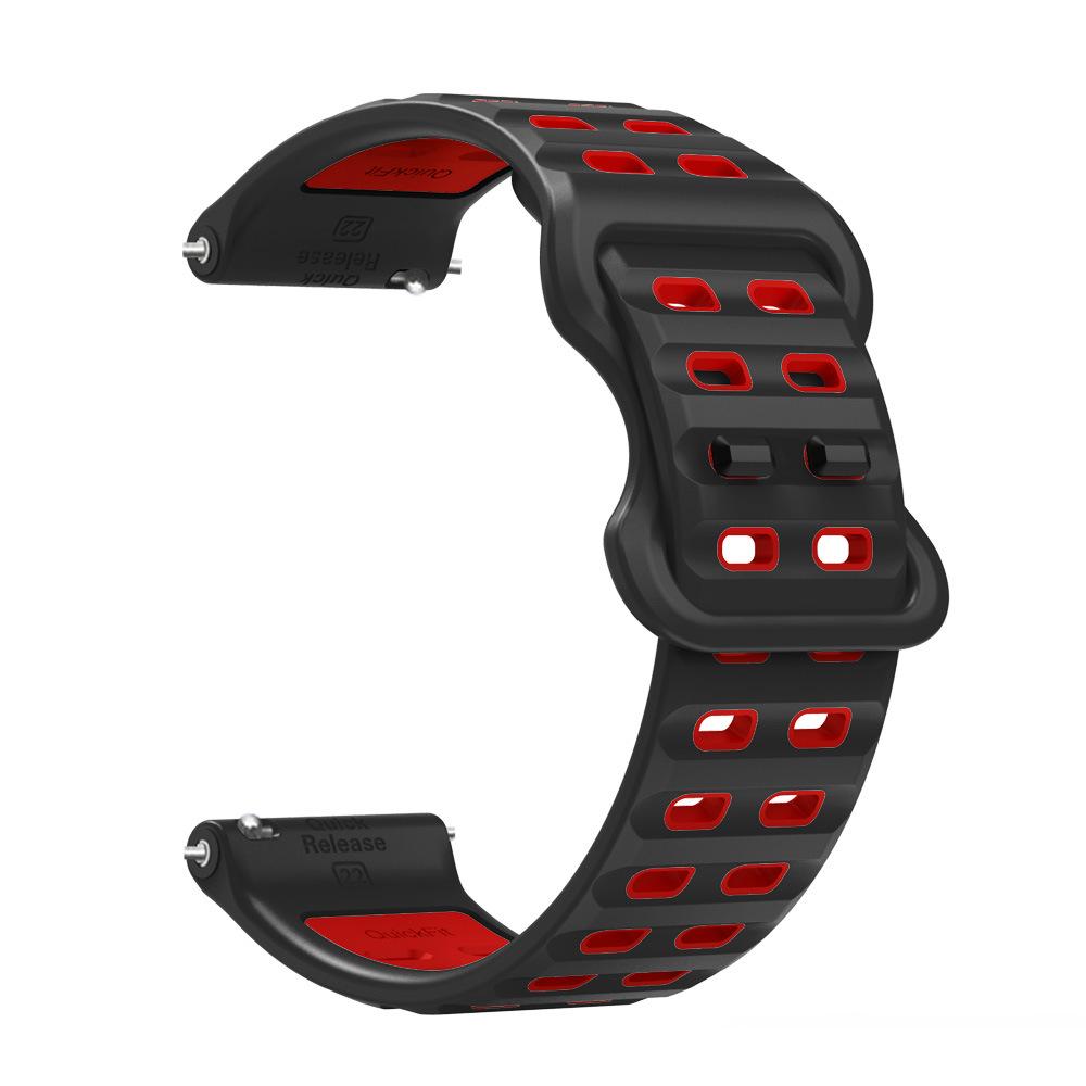 22mm Two-Color Silicone Watch Band for Huawei, Samsung, Garmin, Huami, Coros, Suunto, Xiaomi