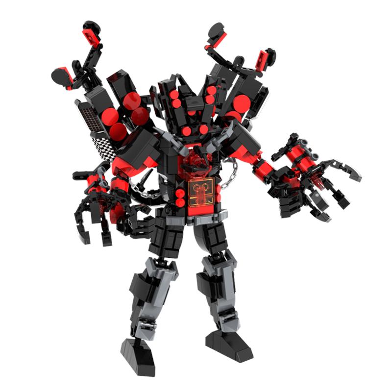 619 Stück/Set Skibidi Toilet Man Bausteine Verbesserte Version von Titan Speaker King DIY Steine Spielzeug für Kinder Weihnachtsgeschenke