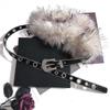 Punk Furry Waistband Spicy Girl Style Y2K Plush Waist Belt Vintage Leather Fur Belt  Daily