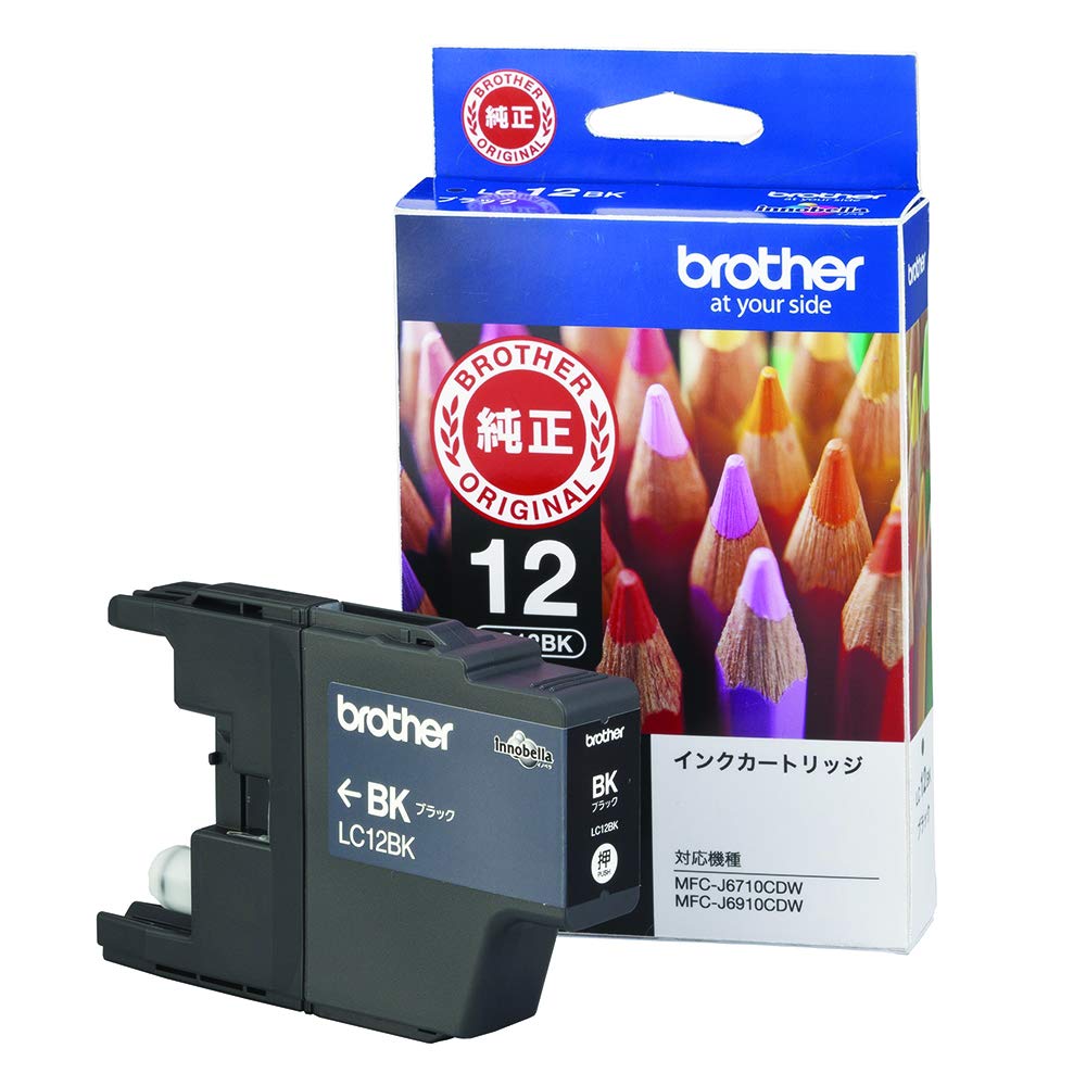 

Brother Industries [Brother Genuine] Black Ink Cartridge LC12BK Compatible Models: MFC-J6710CDW, MFC-J710D, DCP-J940N, DCP-J540N, etc.