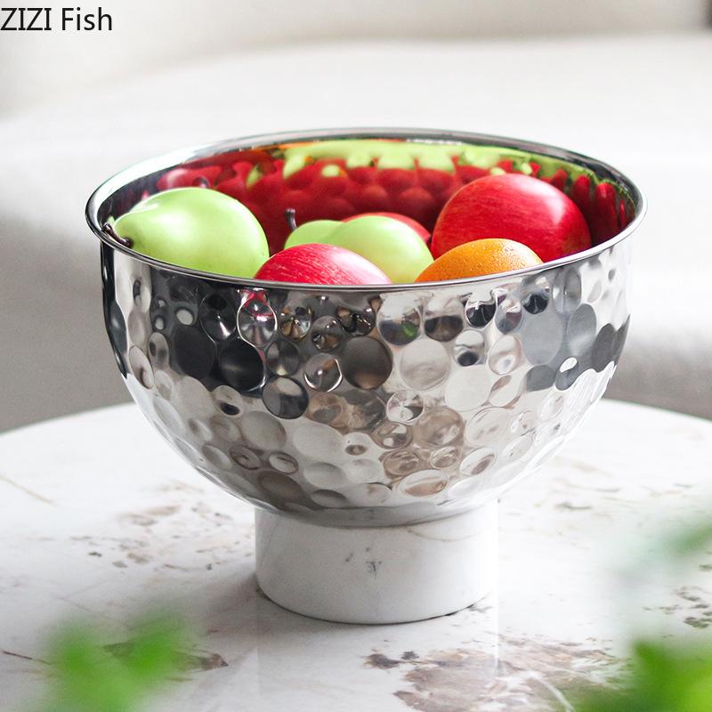 Creative Hammer Pattern Fruits Bowl Storage Tray Snacks and Nuts Bowl Hotel Restaurant Fruit Plates Home Kitchen Dessert Cutlery