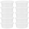 20Pcs Food Storage Containers Large Plastic Condiment Containers with Lids Take-Out Sauce Cups Meal Prep Disposable Bowls