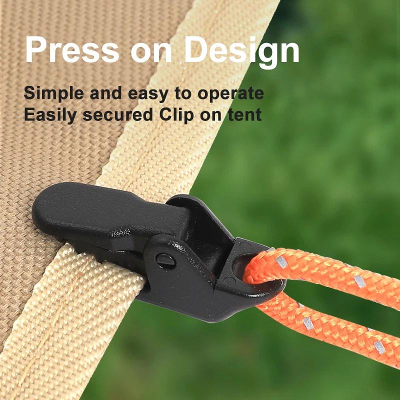 Sturdy Camping Tent Clips (10/20/50pcs): Anti-Wind Crocodile Clamps – Fixed Tarpaulin & Tent Hooks for Outdoor Use