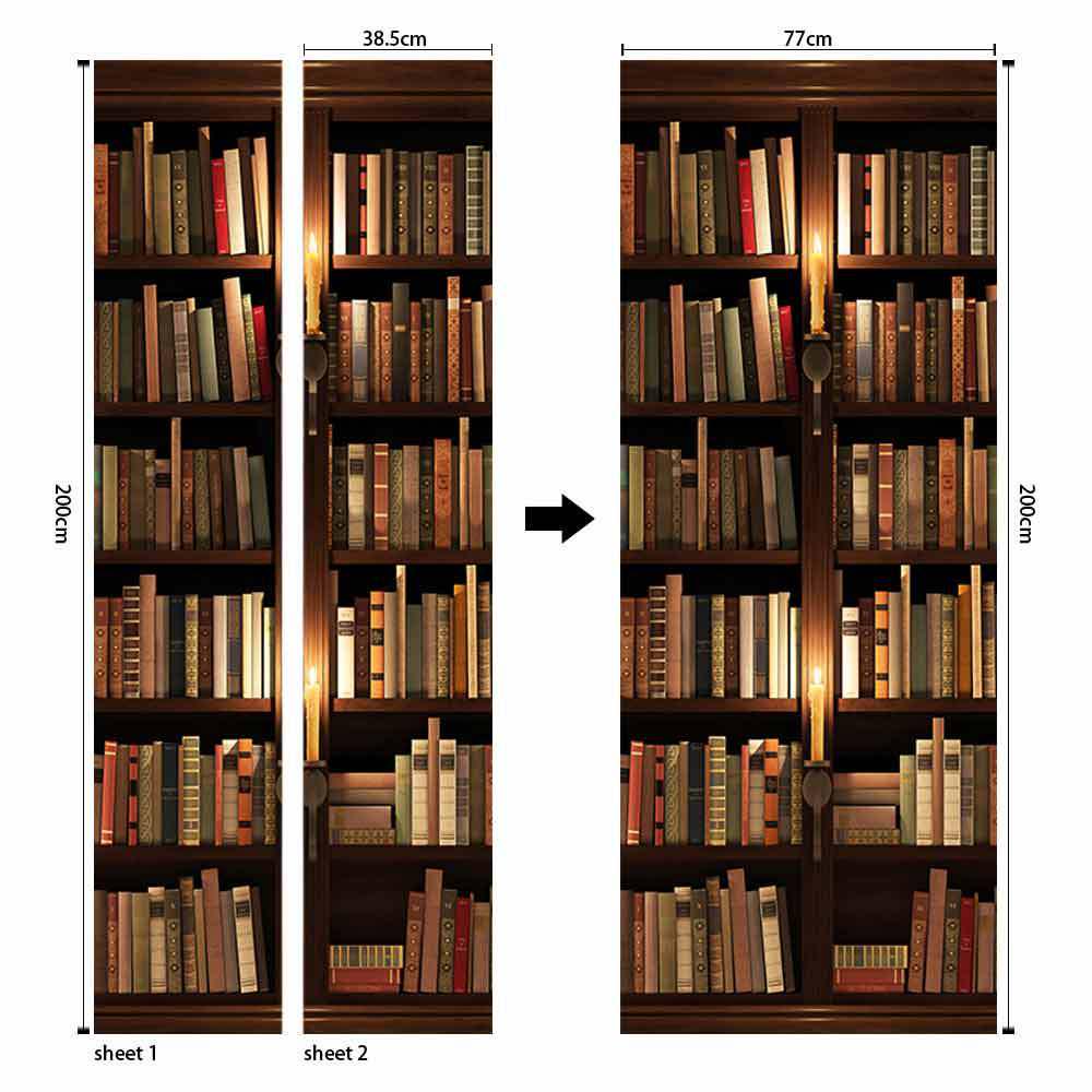 Creative Suspension Bridge Door Decoration Living Room Waterproof Self-Adhesive 3D Door Sticker Refurbished Wall Sticker Home