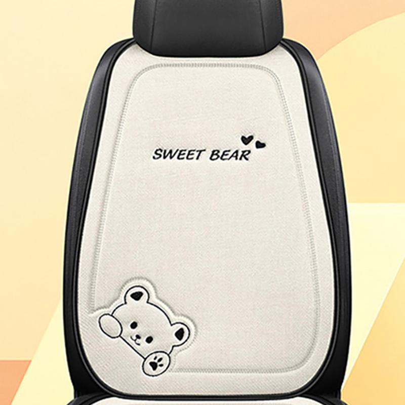 1Pcs Breathable Cartoon Bear Car Seat Cover Non-Slip Cushion for Women's Protection