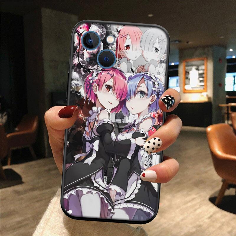 IK26 Emilia Ram Rem Phone Case for Samsung Galaxy M06 M15 M16 M35 M55 M56 A36 A42 A50 A50S A51 A52 A32 A33 A05 A05S A06 A16 A20