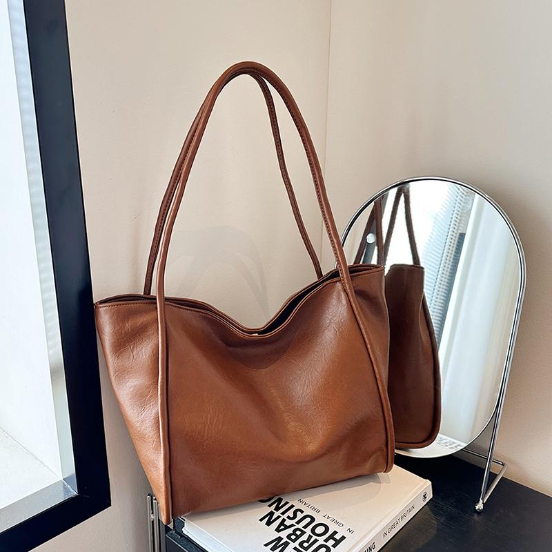 Soft Leather Large Capacity Bag for Women  Casual Women's Bags  Feminine Tote Bag