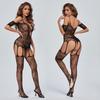 Lussuriosa Lingerie a Rete: Body a Pezzo Unico con Cavallo Aperto, Taglia Grande