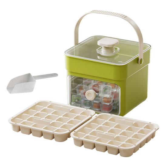 Ice Cube Mold with Lids And Container Press-to-release Ice Tray Double Layer