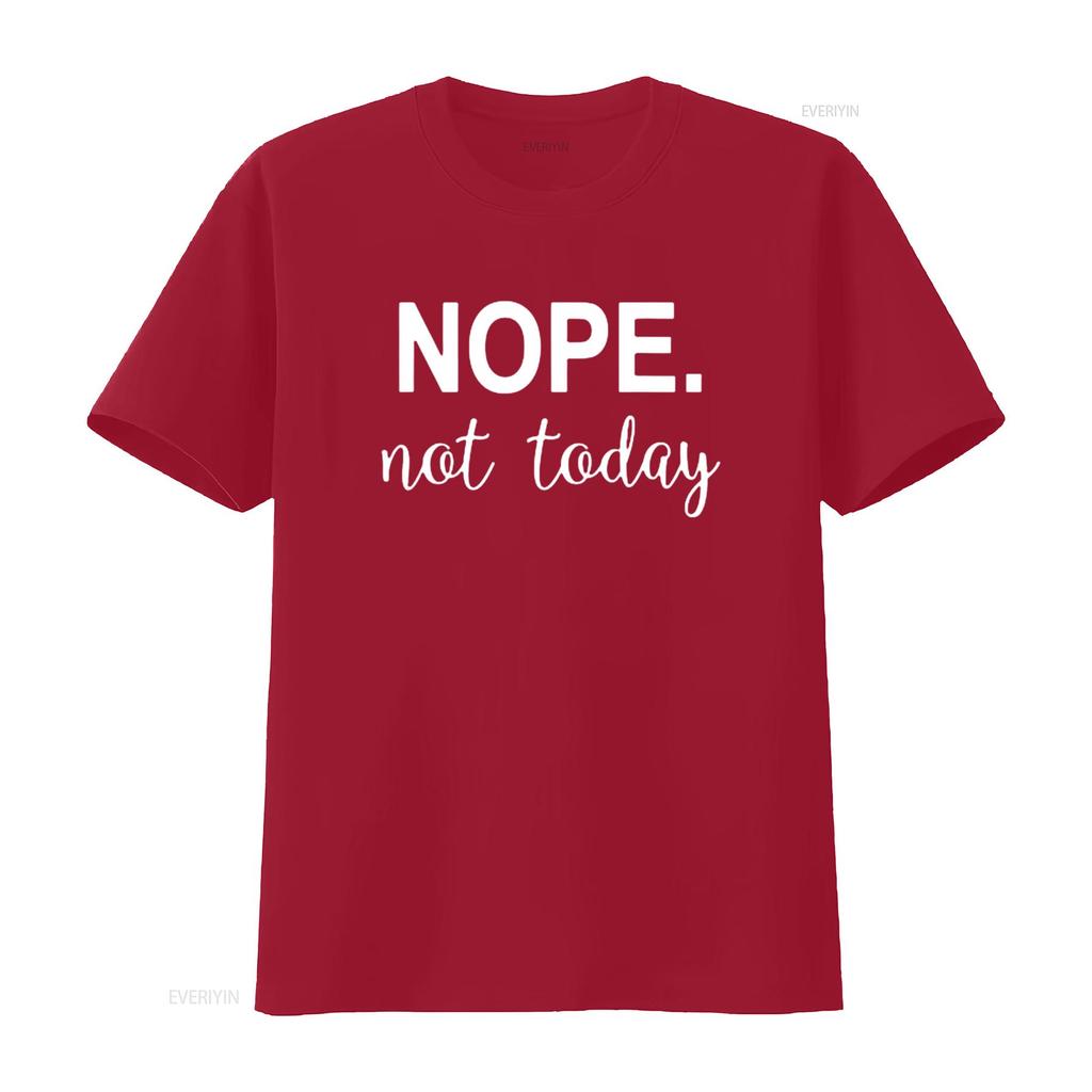 Damen Nein Nicht Heute T-Shirt Schwarz Klein vintage Gewaschen Weich Vielseitig Designerkleidung Grafik Streetwear homme Unisex
