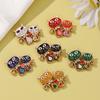 1PC Cat Brooch Cartoon Two Cats Cute Zinc Alloy Versatile Pin Buckle Clothing Accessories Diamond Inlaid