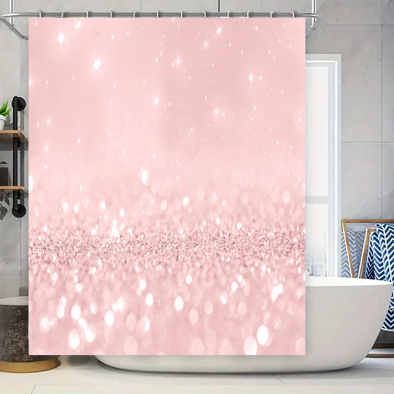 

Shimmering Spa Shower Curtain With Pink Gradient Effect For Bathroom Decoration Perfect Gift Idea W60H190(CM)-1 Pcs