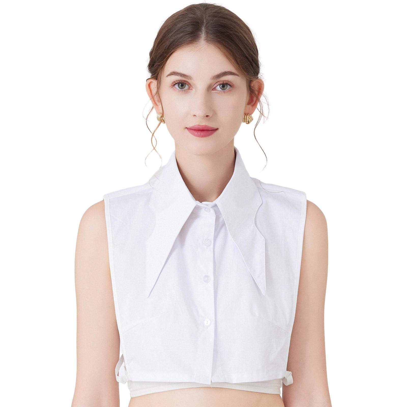 

Dress False Collar Petal Edge Collar Universal Shawl Neckwrap for Women Summer Dress Female Blouse Shirt Accessories 1 белый
