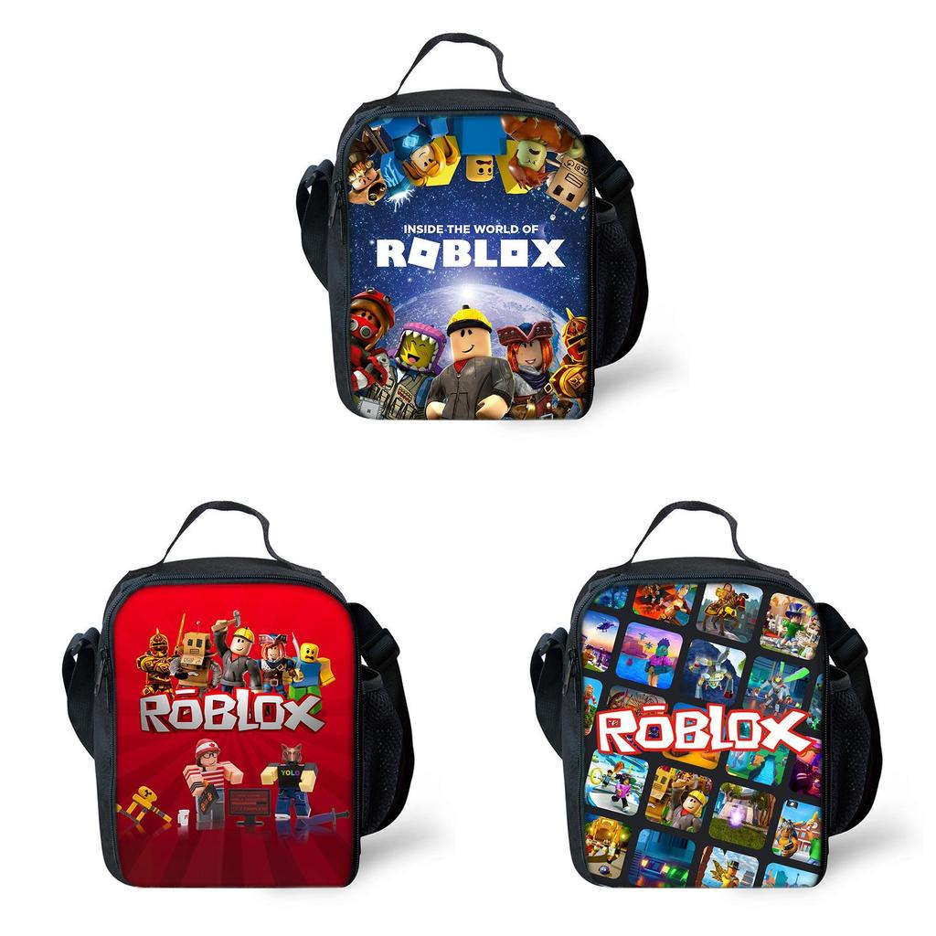 Trendige Roblox Lunchtasche für Schüler und Büroangestellte Oxford-Stoff Umhängetasche