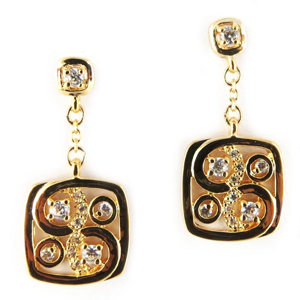 Altesse [K9617] - Boucles plaqué or 'Déesse' doré