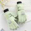 Women's Thick Fleece-Lined Touchscreen Ski Gloves - Non-Slip, Waterproof, Warm for Winter & Outdoor Use