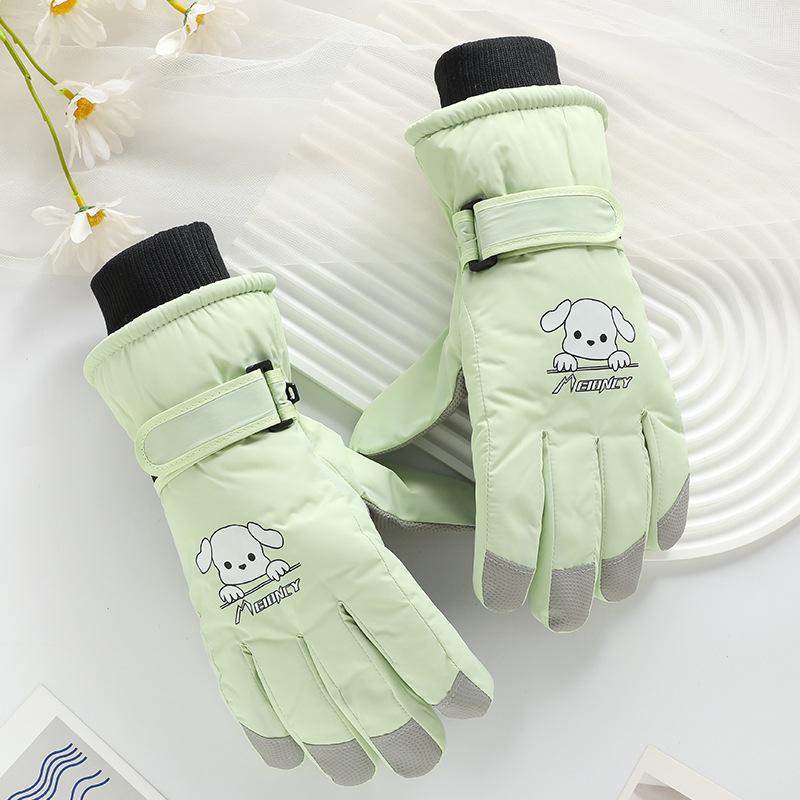 Women's Thick Fleece-Lined Touchscreen Ski Gloves - Non-Slip, Waterproof, Warm for Winter & Outdoor Use