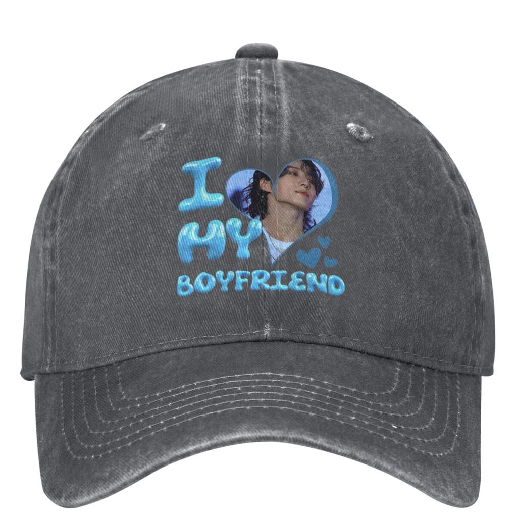 I Love My Boyfriend Jungkooks Baseball Cap Y2k Cool Couple Women Trucker Hat Sunshade Kpop Rock Snapback Cap Gift