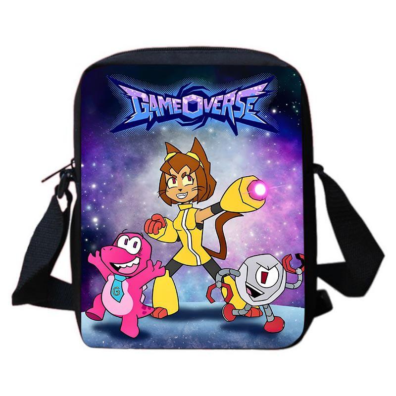 Kids Cartoon Crossbody Bag School Durable Oxford Fabric Shoulder With Fun Print Ages 6-12