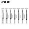 7Pcs Professional Woodworking Centering Hinge Drill Bit Set Change Door Cabinet Window Hole Puncher Jig Guide