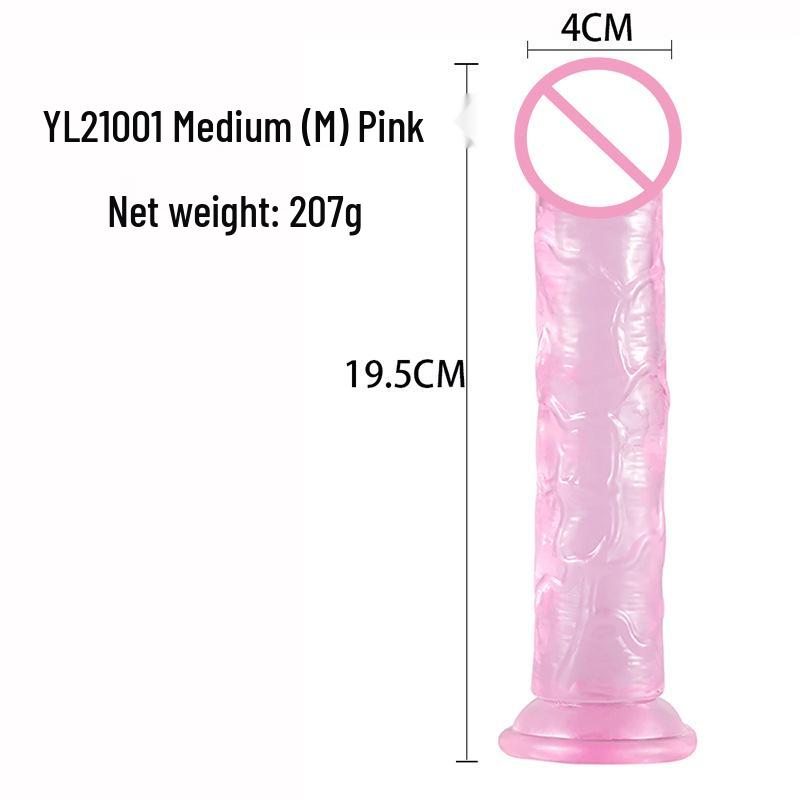Large Crystal TPE Soft Eggless Dildo - Long-lasting Transparent Adult Pleasure Device