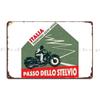 Stelvio Pass Italien Metallskyltar Klubb Bar Karaktär Fest Väggmålning Vardagsrum Tennskylt Affisch