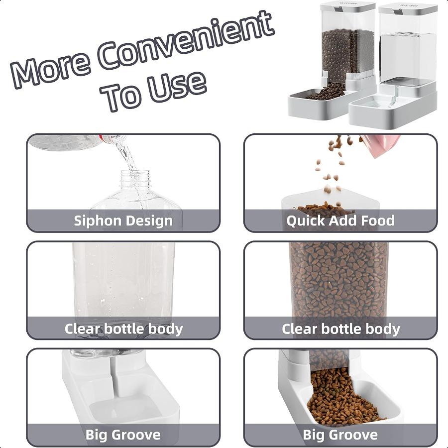 

Гравитационная кормушка и поилка для домашних животных, автоматическая кормушка и поилка для собак, кошек, домашних животных, животных, большая вместимость United States