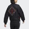 adidas Neo CNY Logo Print Einfarbig Sport Bomberjacke Damen Oberbekleidung Schwarz HM7484