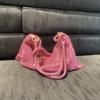 Women'S Bag, Rhinestone Armpit Bag, Diamond-Encrusted Handbag, Pink Bag, Hand-Carried Small Bag, Women'S Bag.