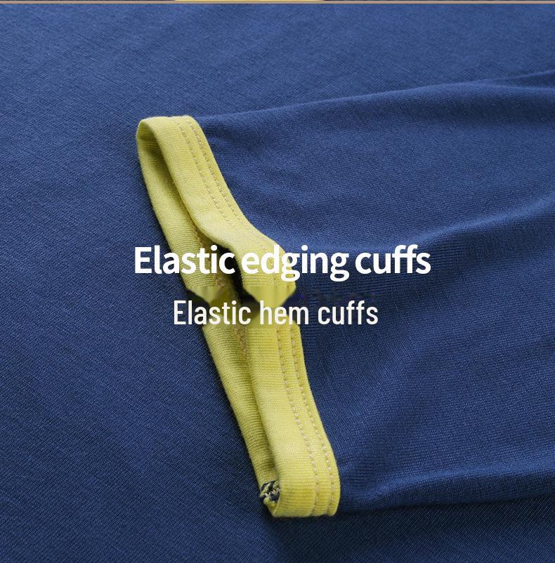 Men's Slim-Fit Thermal Round Neck Shirt - Lightweight Autumn Layer