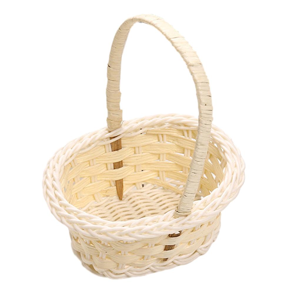 Multi Functional Storage Basket Wicker Flower Basket with Handles Handwoven Baskets Versatile Decoration Thoughtful Gift