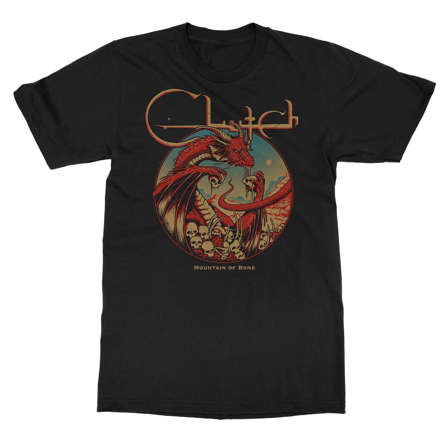 Clutch Mountain of Bone Band Футболка 100% Хлопок Графическая футболка Мужская Женская Летняя Уличная Одежда Топ S разноцветный