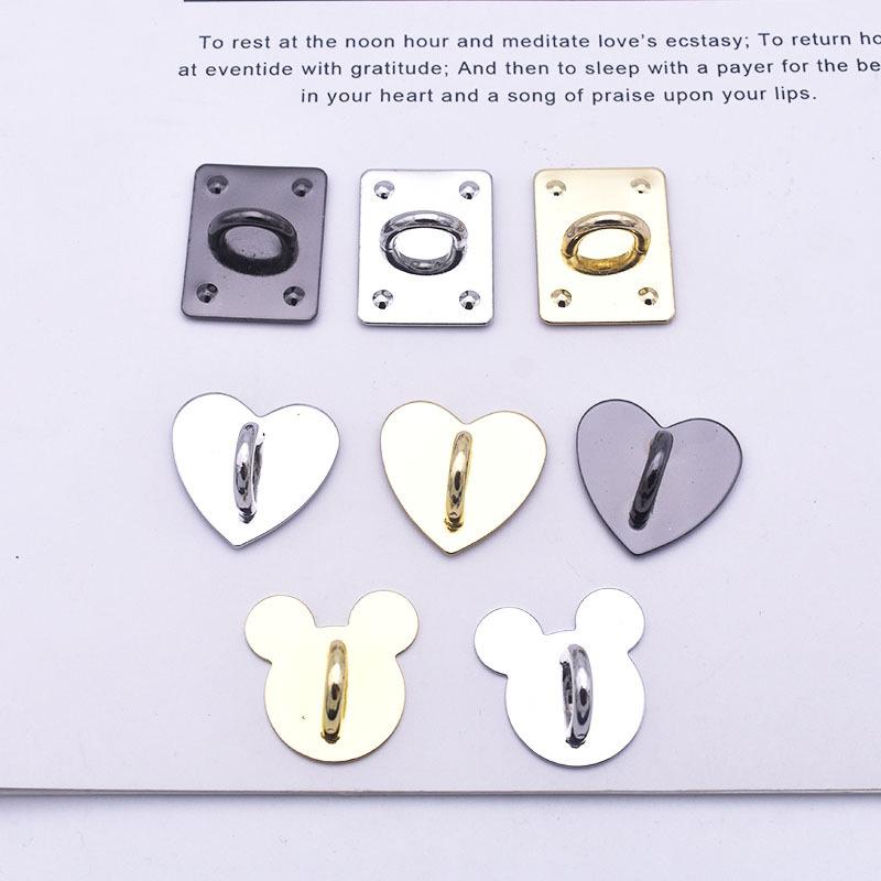 1Pc Self Adhesive Metal Heart Phone Charm Holder Mobile Phone Case Finger Ring Stand Hooks Buckle Charms Clasp Accessories