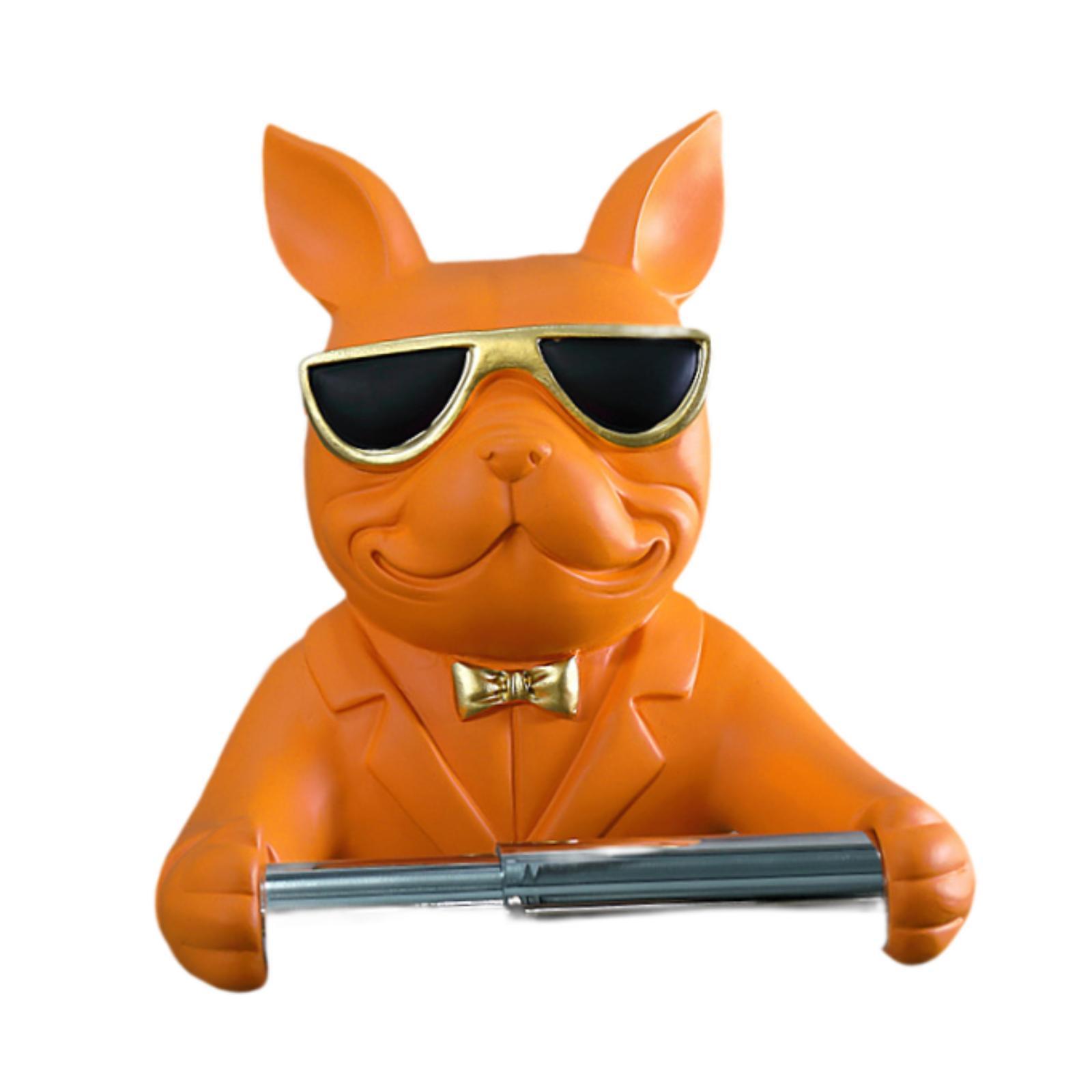 

Держатель для туалетной бумаги, диспенсер для рулонов салфеток, устойчивый многоцелевой держатель для туалетной бумаги из смолы, держатель для туалетной бумаги для гостиной оранжевый