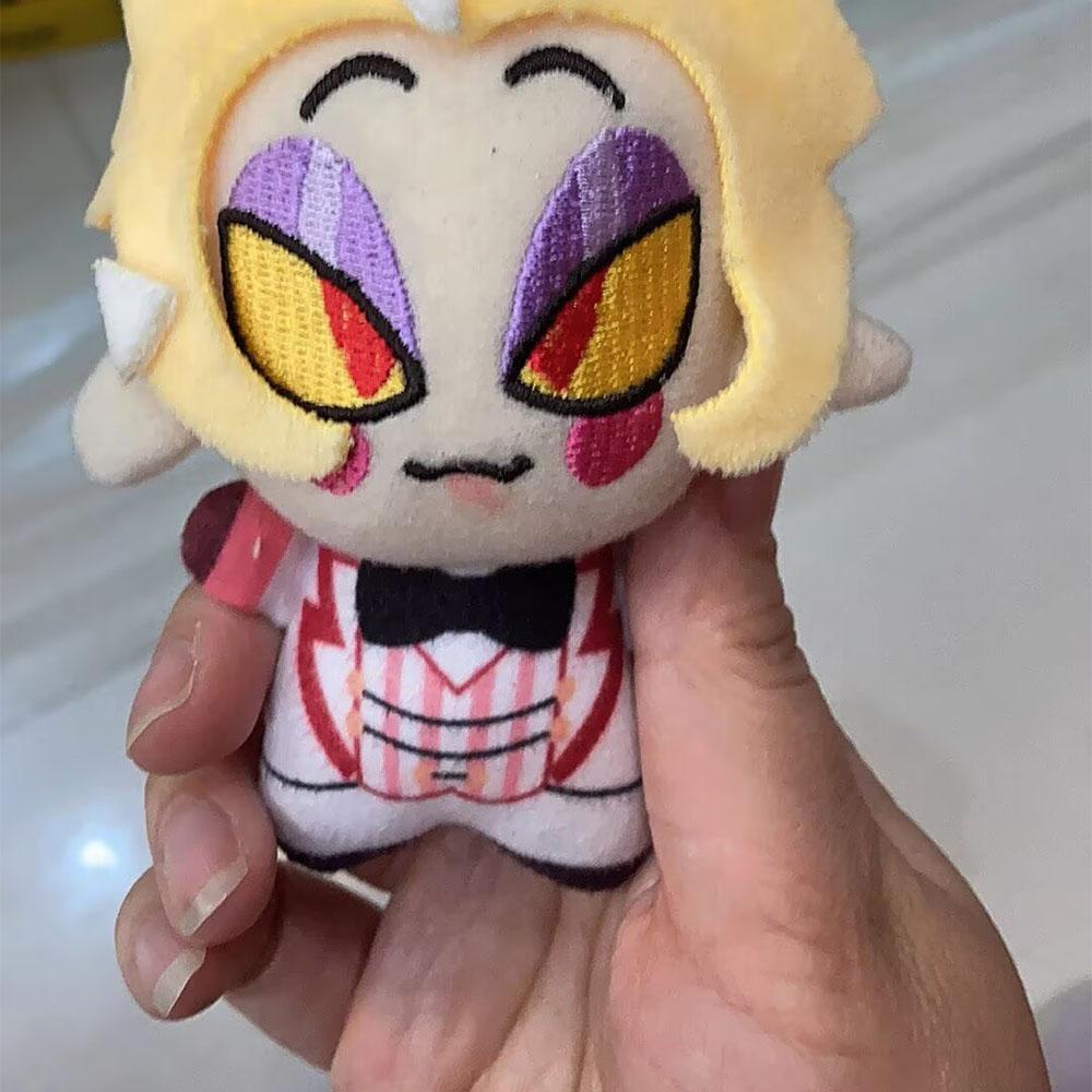 10cm Lucifer Morningstar Plüschtier Schlüsselanhänger Hazbin El Plüsch Rucksack Spielzeug Sammler Anhänger Stofftier Weihnachten Geschenk