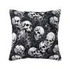 Custom Gothic Skeleton Death Skull Throw Pillow Case Decoracion 3D Printing Sofa Cushion Cover Polyester Soft Pillowslip