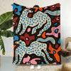 Art N-nikoenikoeniko Throw Flannel Throw Blanket,Bed Home Office Nap Blanket Travel,Camping,Picnic Blanket Soft Decor