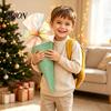 Personalized Candy Tube Ice Cream Cone Shaped Treat Bag for Kids, Triangle Fabric Holder Educational Encouragement Gift with Ribbon Bow Holiday,
