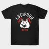 Asiatische Größe Baumwolle Unisex T-Shirt Druck T-Shirt Lucipurr Me-Yow - Halloween Katze T-Shirt No-Cut Druck Reguläre Passform