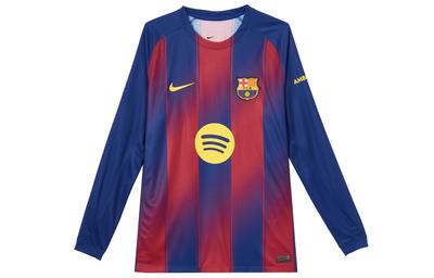 Fc Barcelona 2025/26 Stadium Home Men's Nike Dri-FIT Soccer Replica Long-Sleeve Jersey HJ4611-456