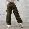 Damenmode Hosen Farbe Elastischer Bund Freizeithosen Mit Taschen