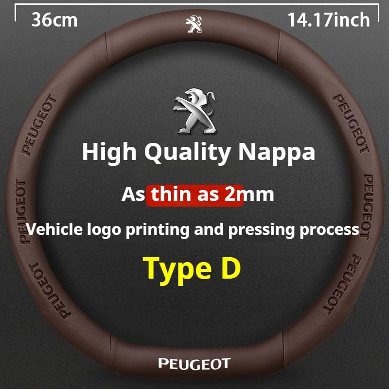 Peugeot GT-Line 206 207 208 307 308 406 407 408 508 607 2008 3008 4008 5008 RCZ Rifter GT İçin Deri Araba Direksiyon Simidi Kılıfı