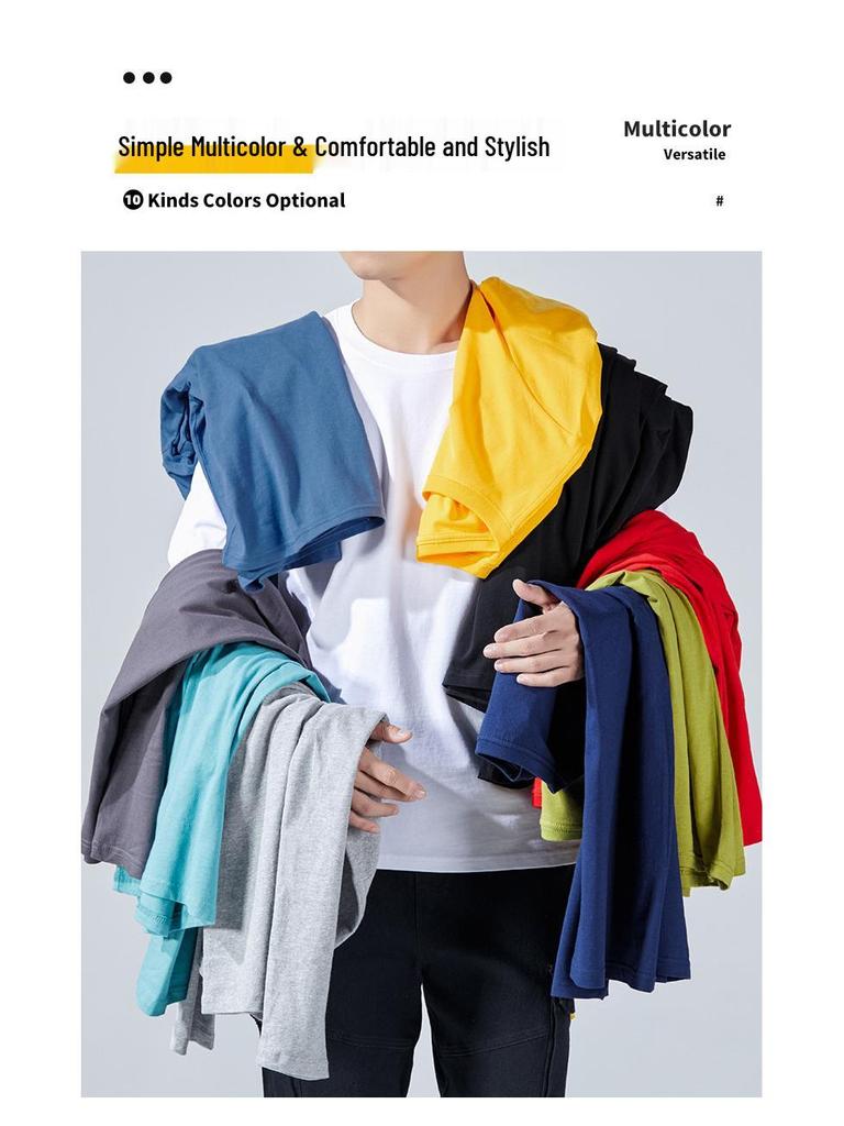 Męski bawełniany T-shirt z długim rękawem na jesienny teambuilding