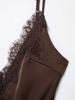 Summer Women's Sexy Spaghetti Strap Dress in Black/Brown